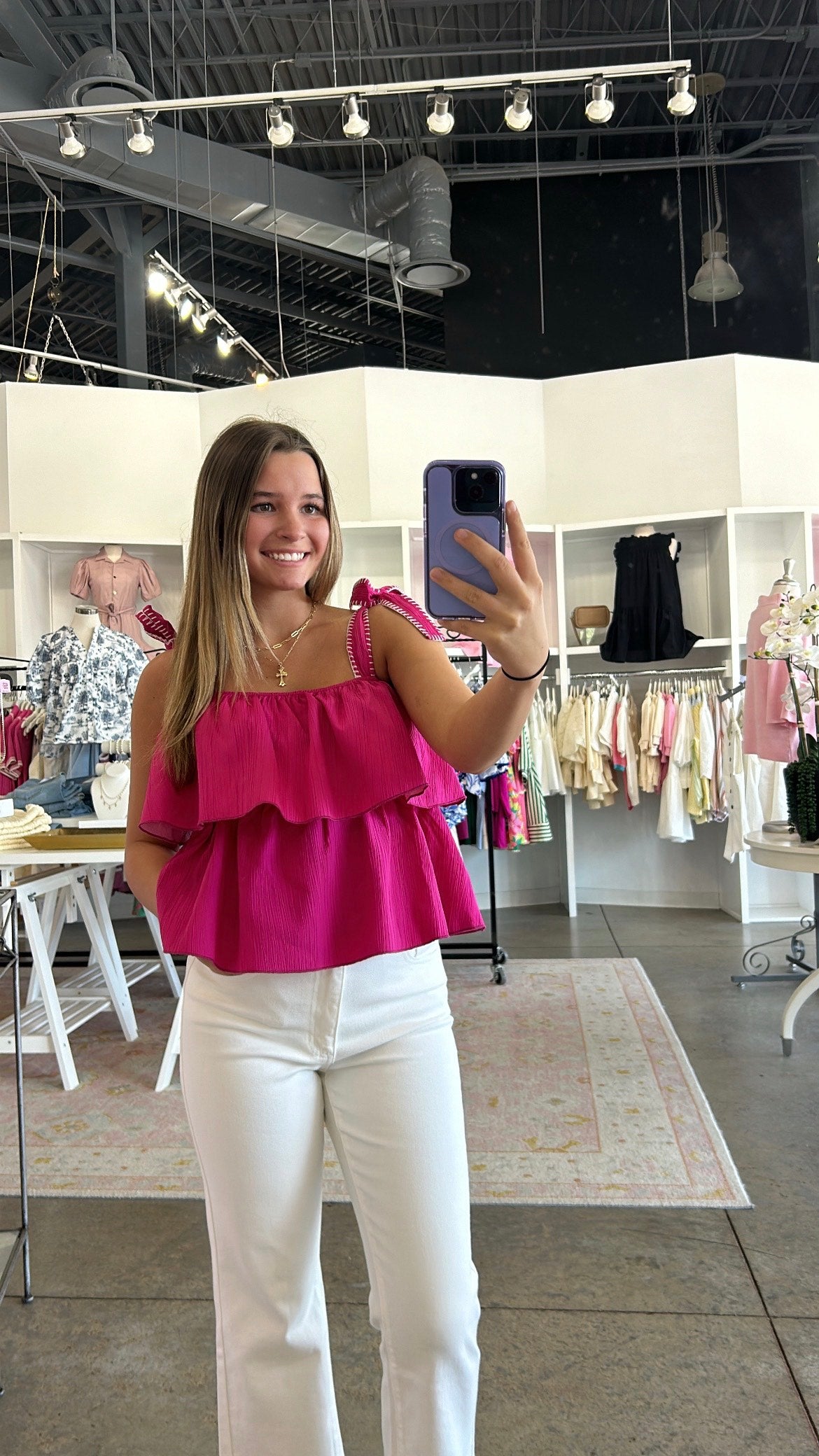 Jolie Top-Magenta