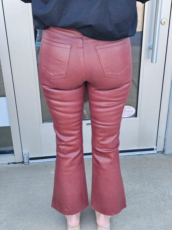 Red stone jeans