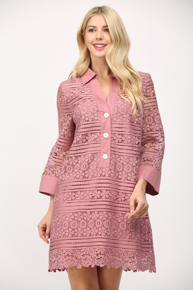 FLORAL CROCHET DRESS