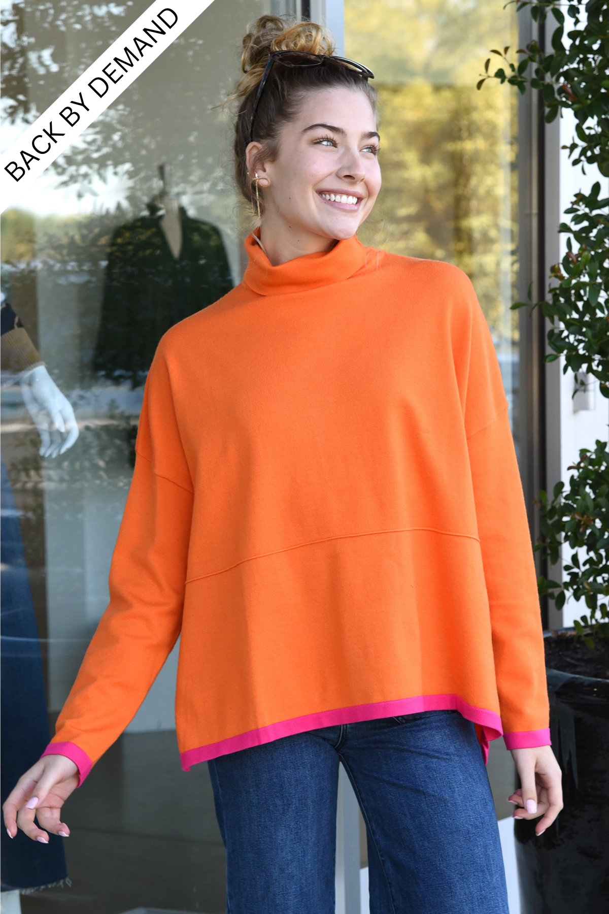 THML COLOR ME HAPPY PONCHO -ORANGE