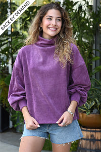 TALK THE TALK TOP -PLUM