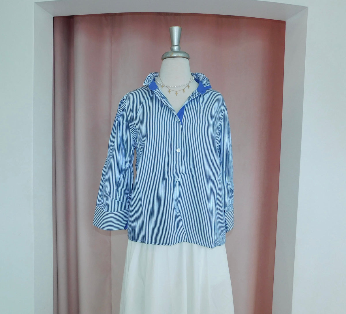 Blue Striped Button-Down