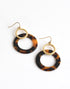 TORTOISE CIRCLE EARRINGS