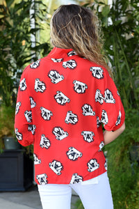 SLOAN TOP -BULLDOG RED