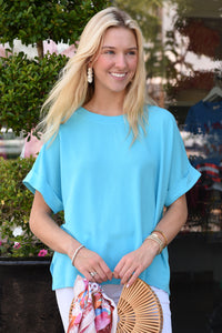 SUMMER BREEZE TOP -BLUE