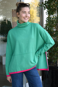 THML COLOR ME HAPPY PONCHO -GREEN