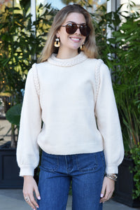 LOVE LETTER SWEATER- CREAM