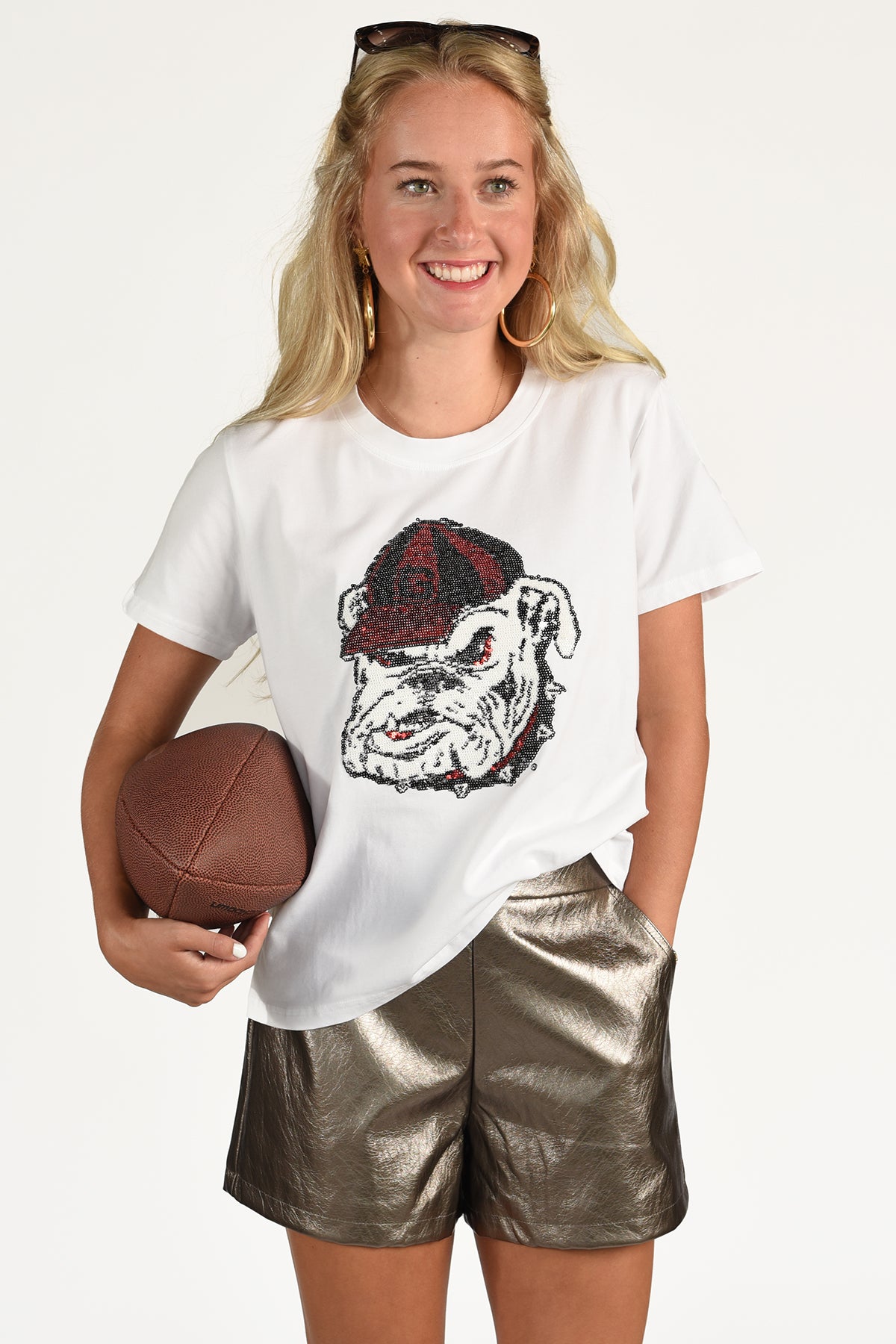 GEORGIA BULLDOGS SEQUIN TOP