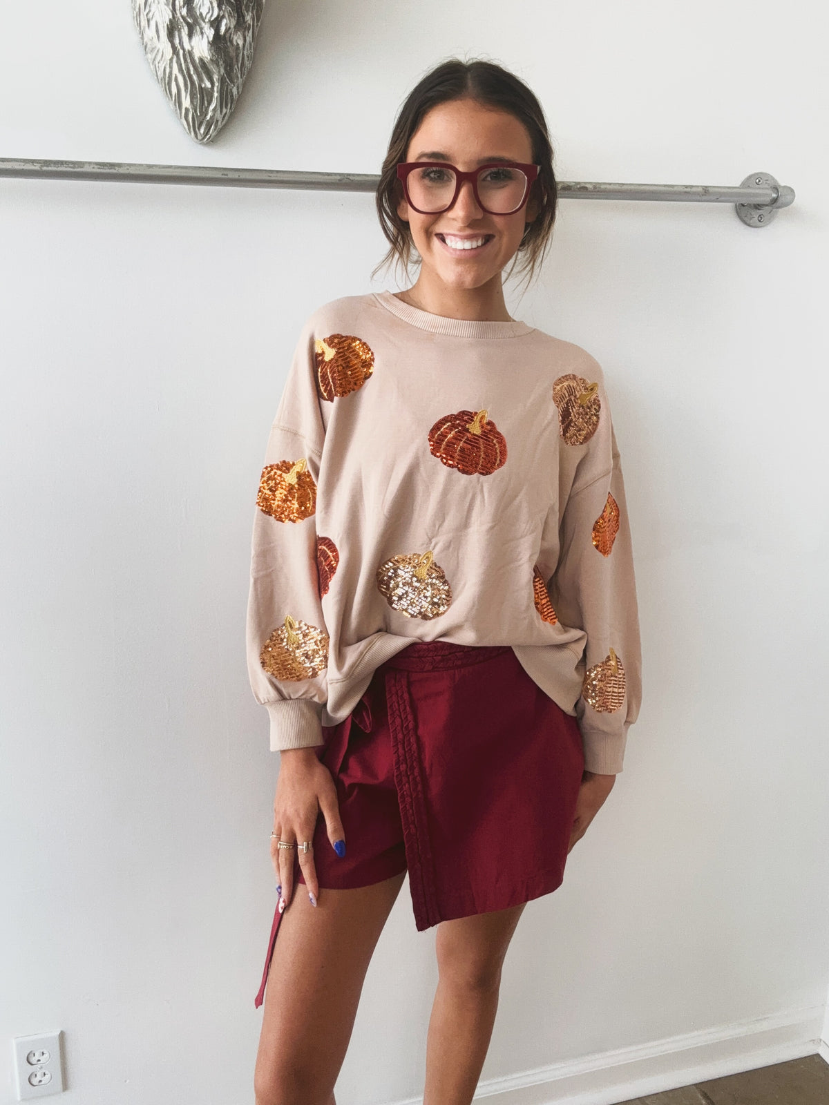 NEW TAN PUMPKIN HALLOWEEN SWEATHER