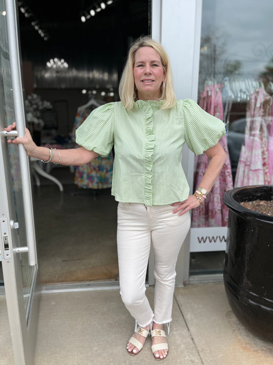 Lime Martha Top