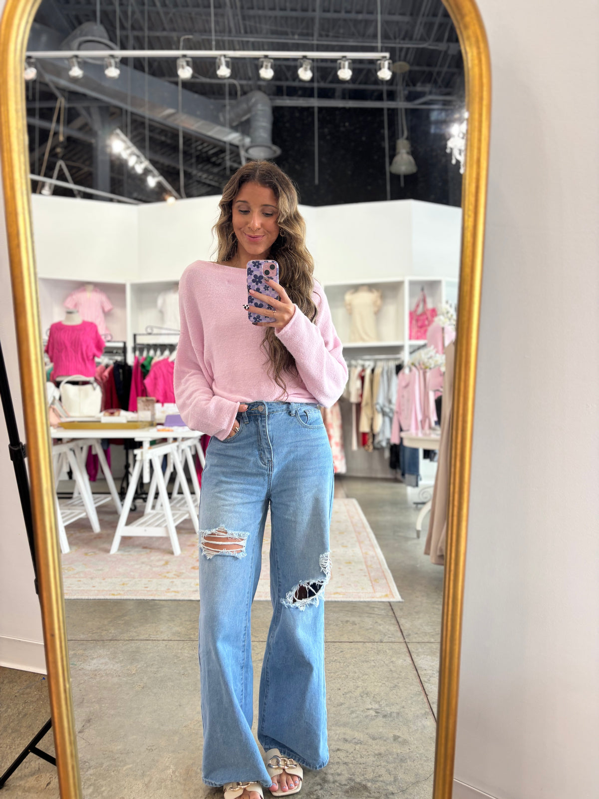 PINK PETAL SWEATER