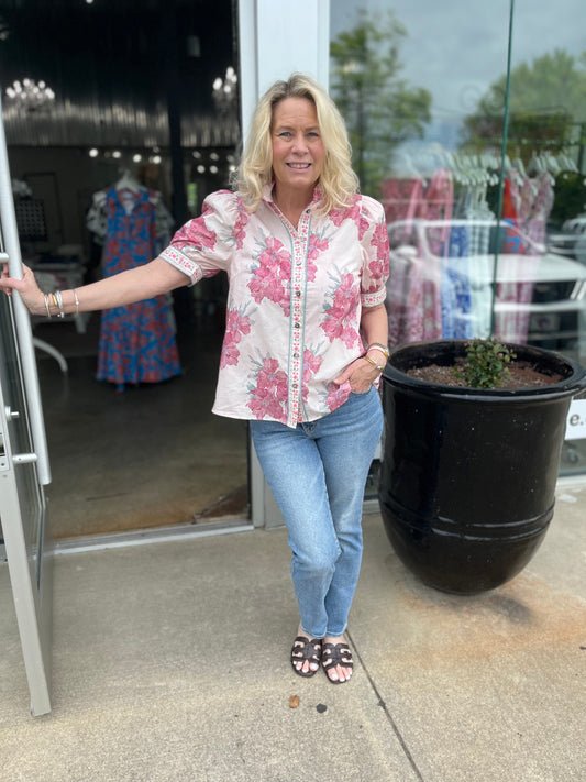 Delightful rose blouse