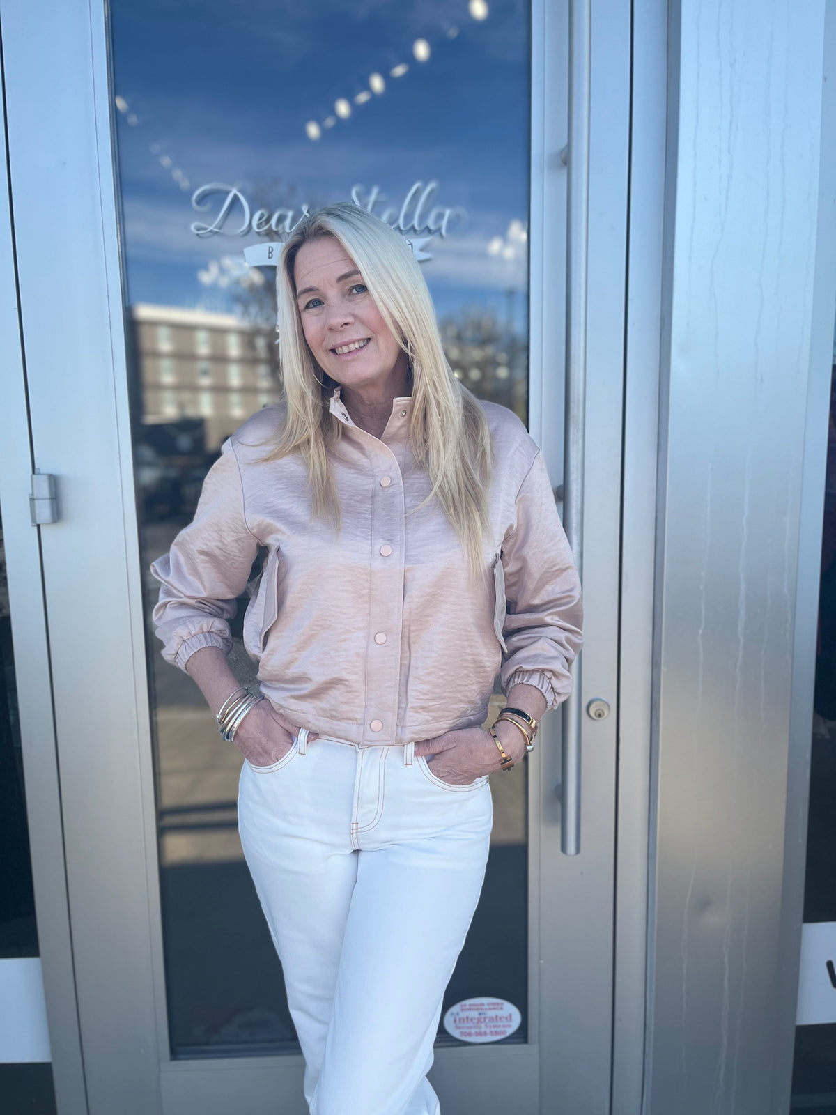 HIGH COLLAR SNAP JACKET