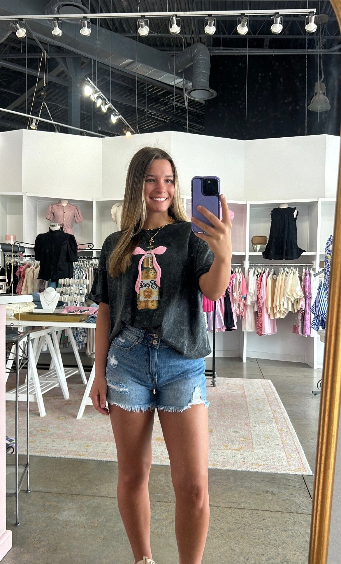 black bow t-shirt