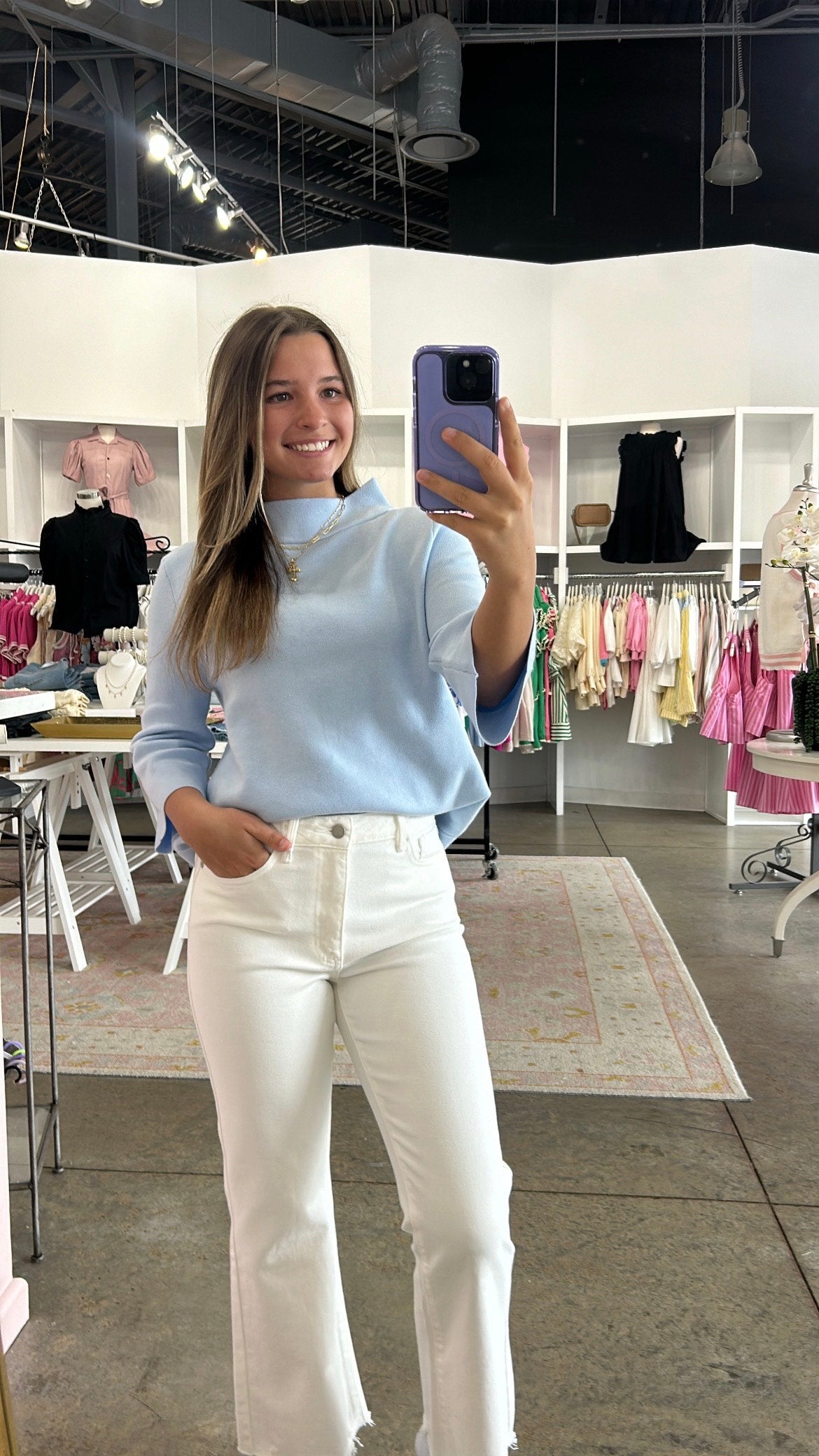 Estella Top-Baby Blue