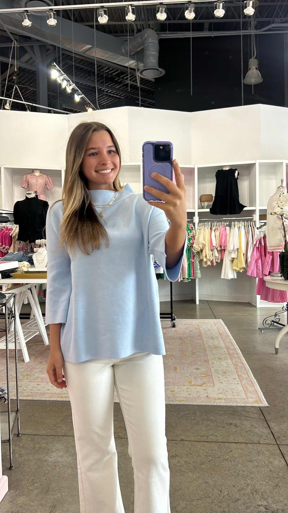 Estella Top-Baby Blue