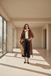 CHEETAH PRINT TRENCH COAT