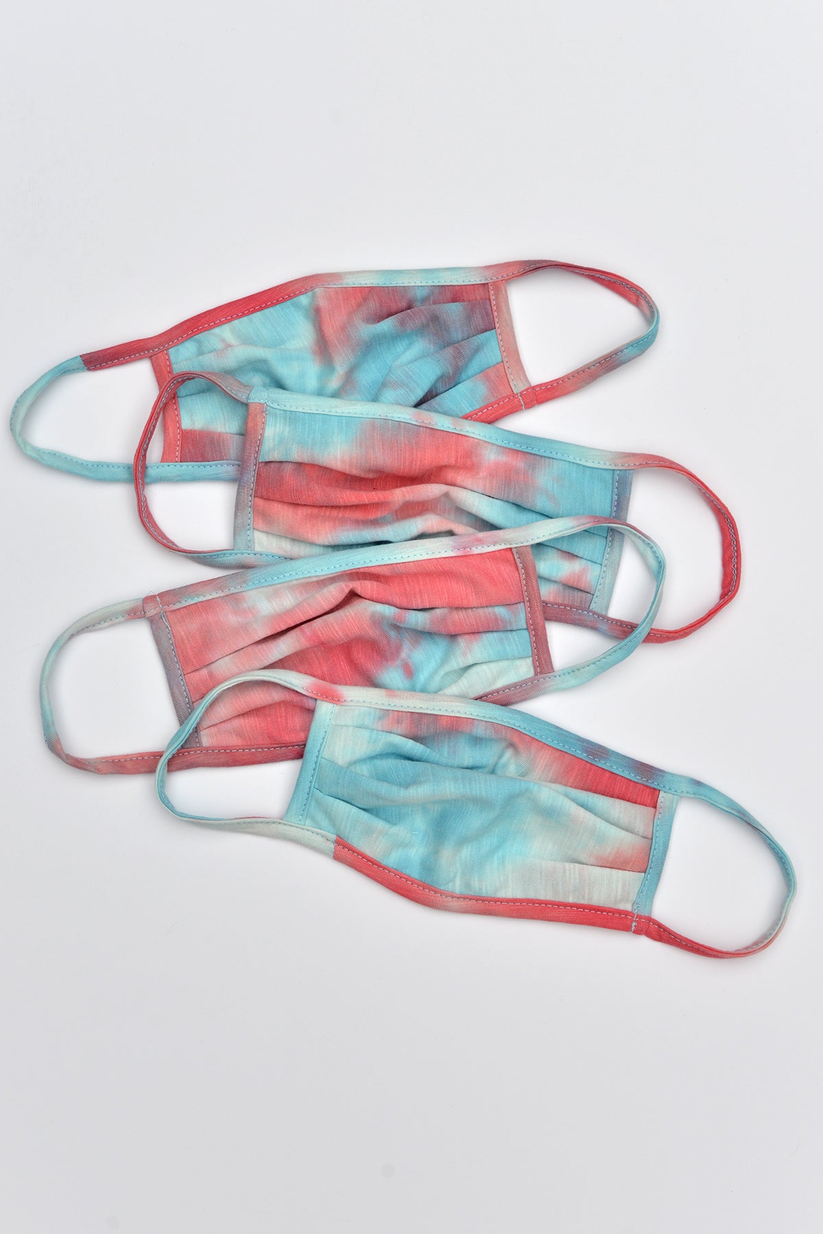 TIE DYE DOUBLE LAYER FACE MASK - PINK