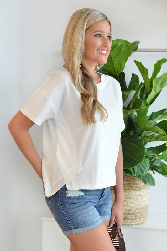 NOT SO BASIC TEE - WHITE