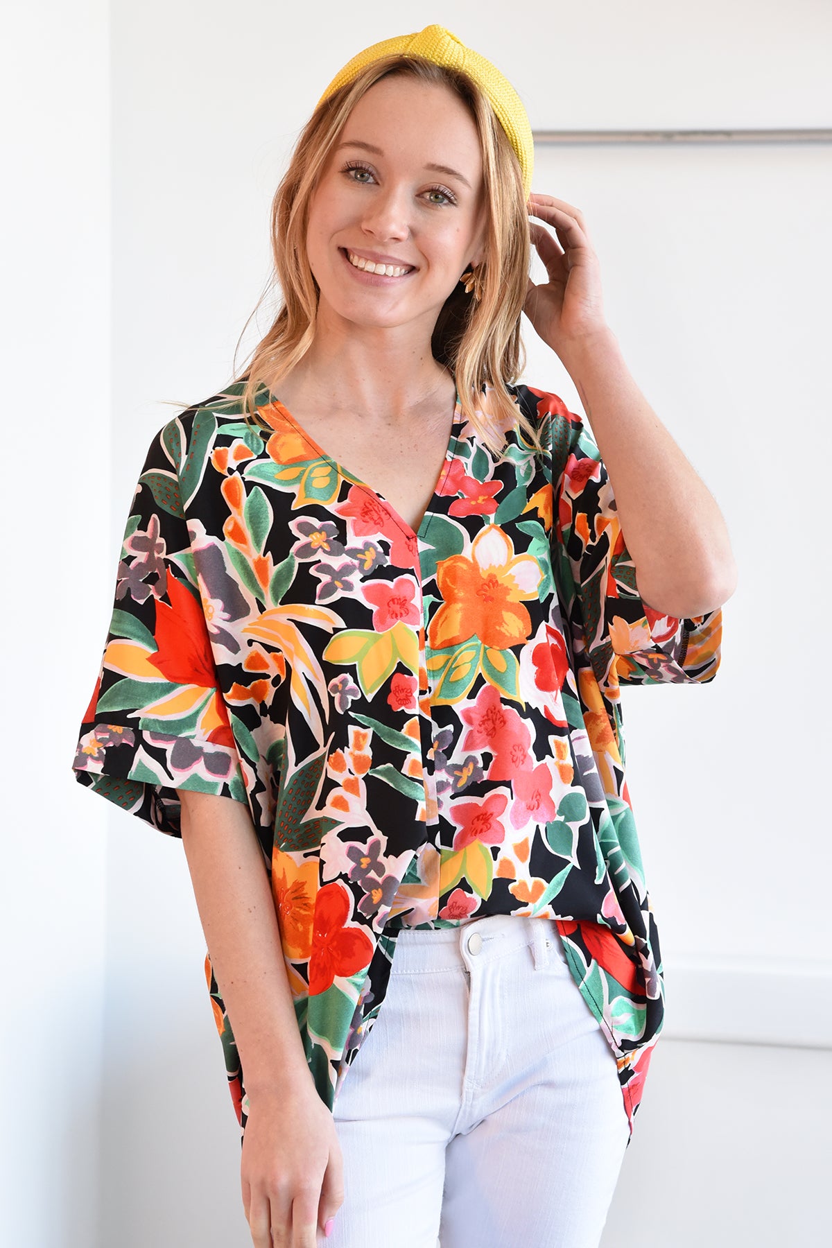 BEST OF THE BEST TOP -BLACK FLORAL