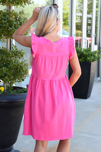 OVER AND OVER DRESS -PINK