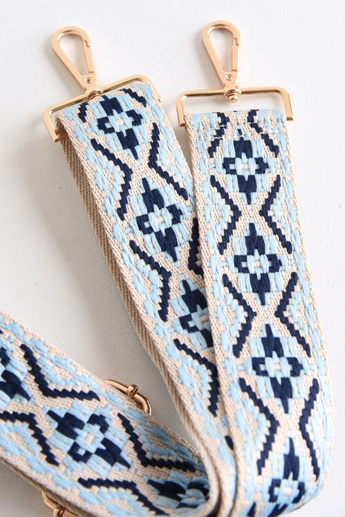 AHDORNED BLUE/NAVY EMBROIDERED STRAP
