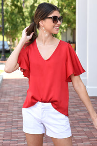 CLEAN AND SIMPLE TOP - RED