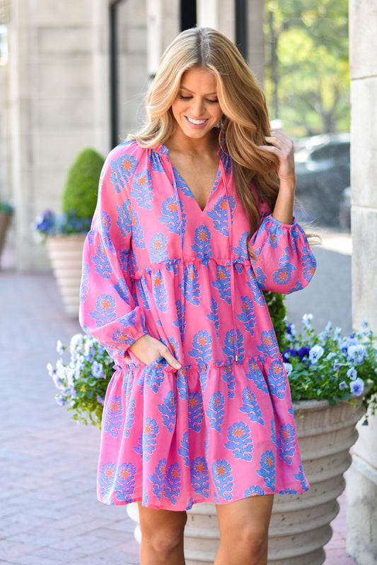 J MARIE PIPER LONG SLEEVE DRESS