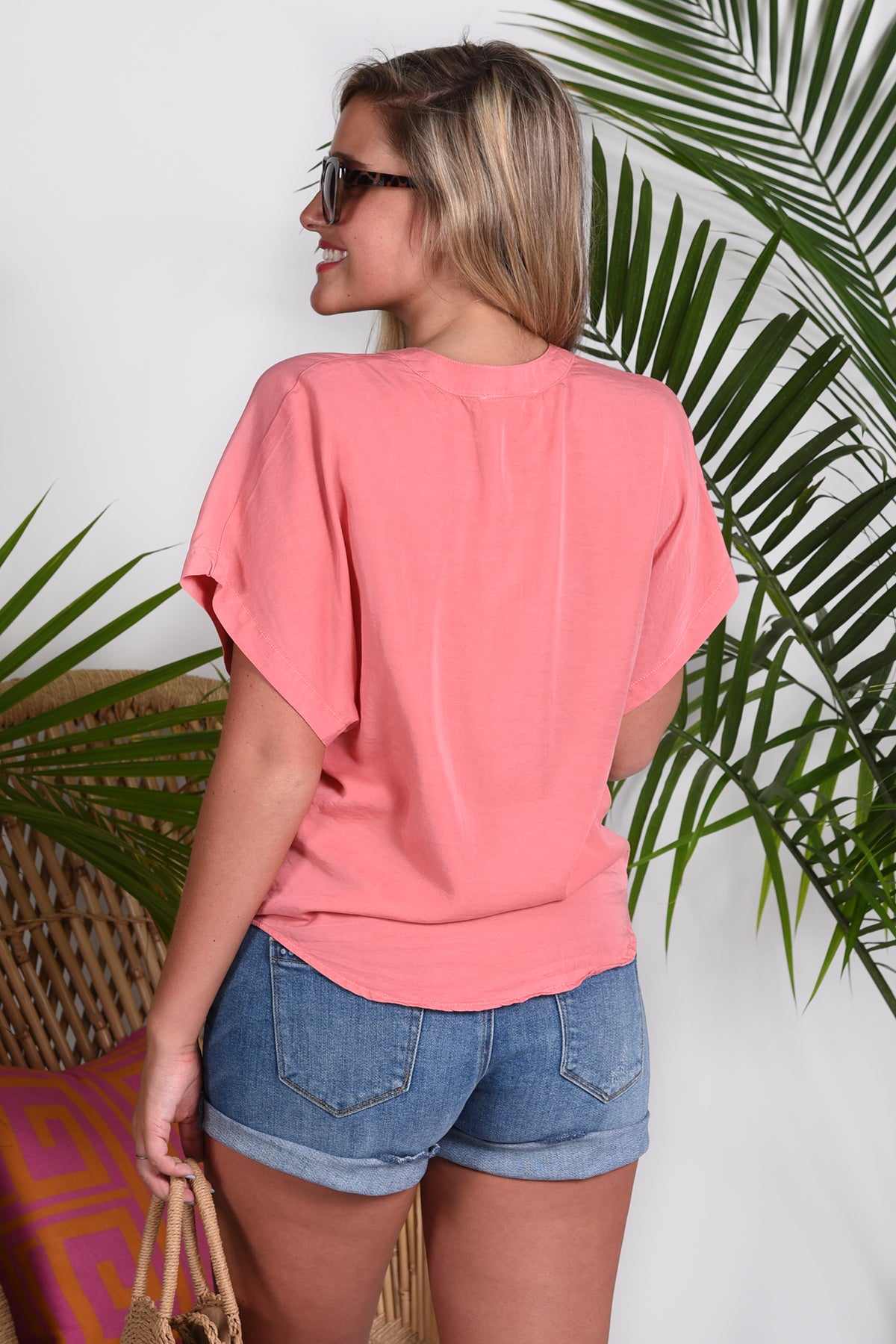 TELL THE TRUTH TOP- CORAL - Dear Stella Boutique