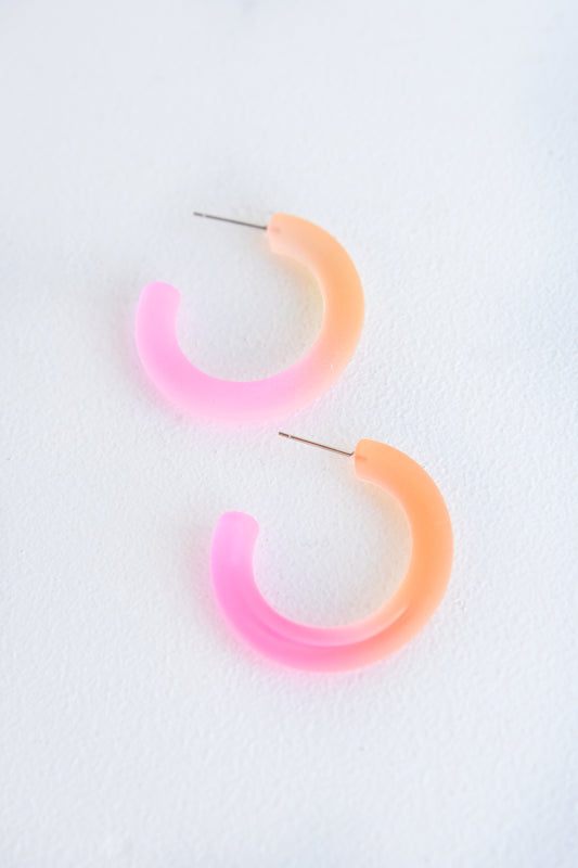 OMBRE HOOPS -PINK