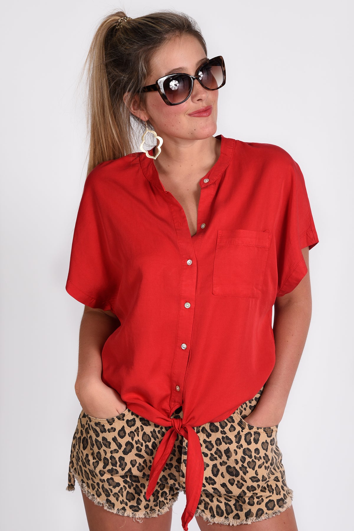 TELL THE TRUTH TOP- CHERRY - Dear Stella Boutique