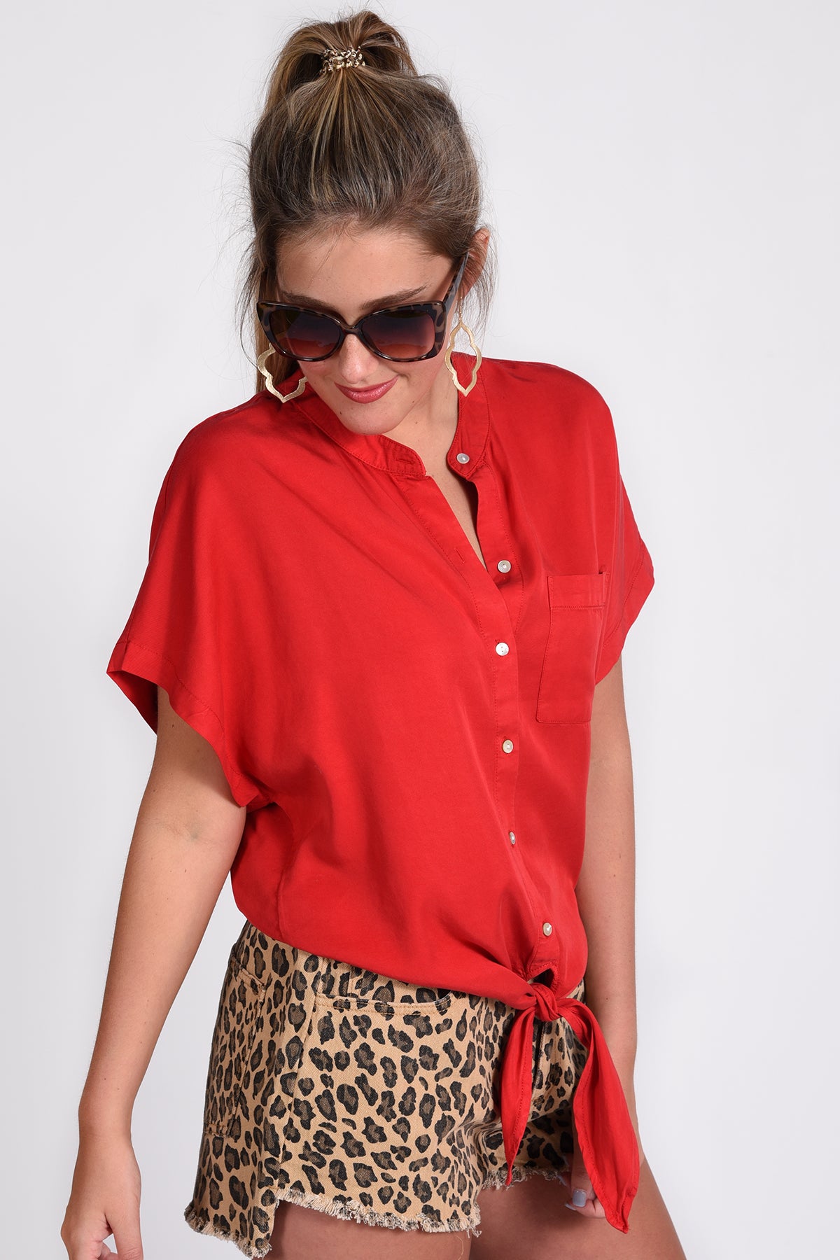 TELL THE TRUTH TOP- CHERRY - Dear Stella Boutique