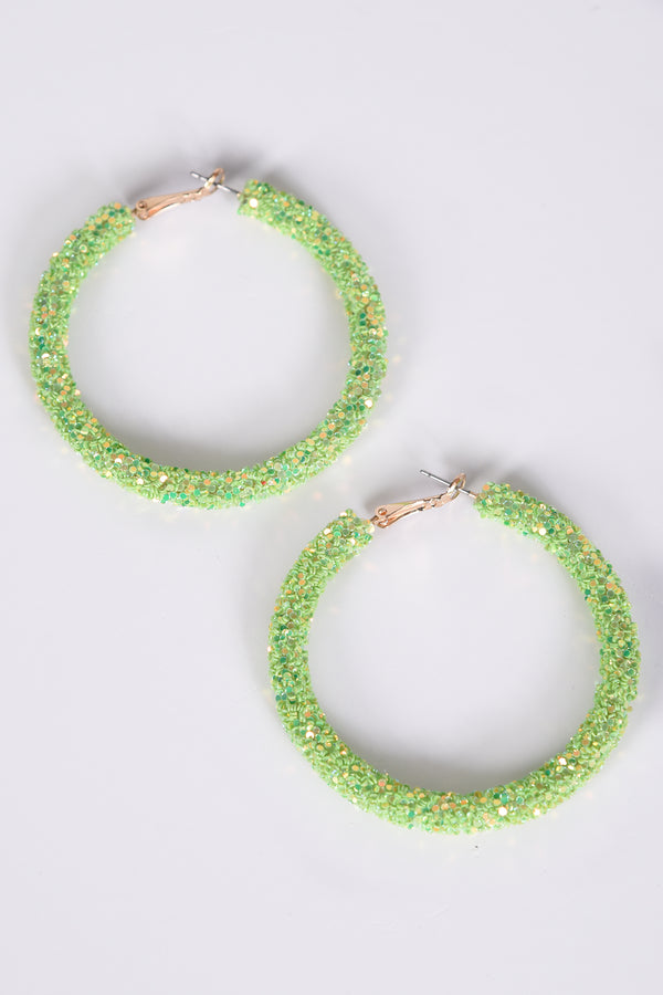 JELLY HOOPS -GREEN - Dear Stella Boutique