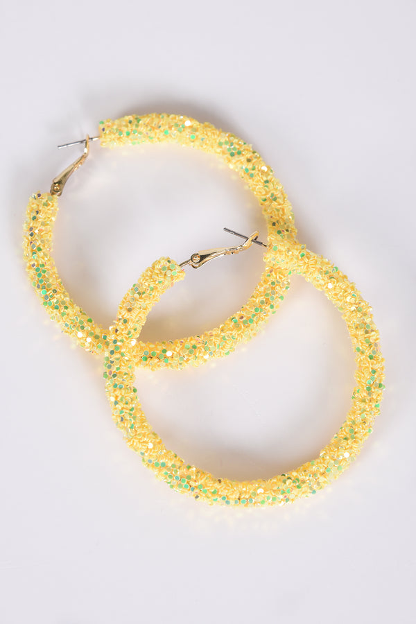 JELLY HOOPS -YELLOW - Dear Stella Boutique