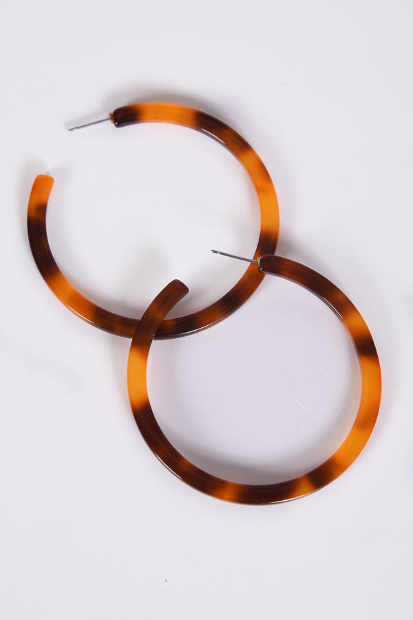 TORTOISE SHELL HOOPS - Dear Stella Boutique