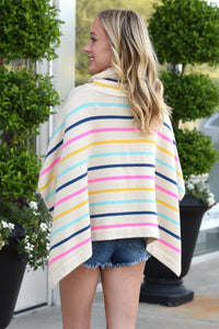 THML COLOR ME STRIPES PONCHO