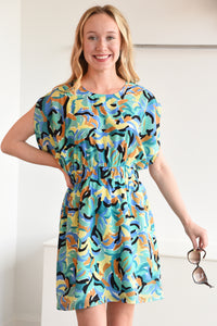 JET SETTER DRESS -BLUE