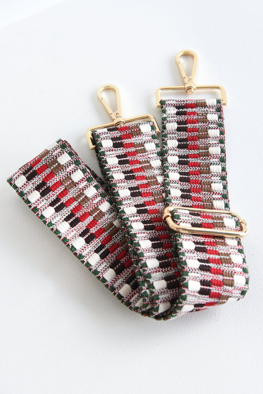 AHDORNED CRANBERRY EMBROIDERED STRAP