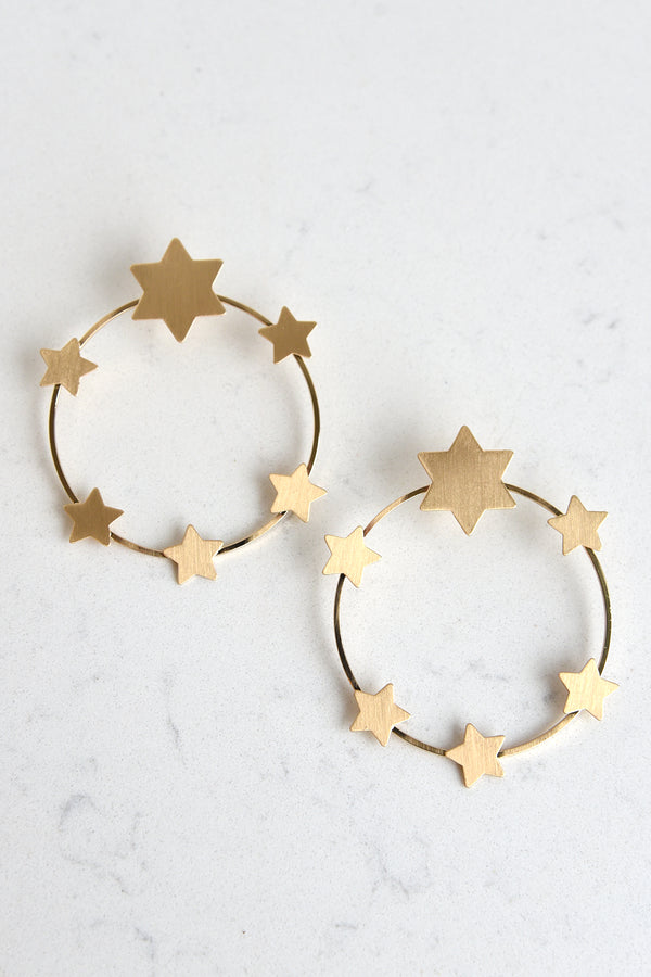 JULIETTE STAR EARRINGS -GOLD - Dear Stella Boutique