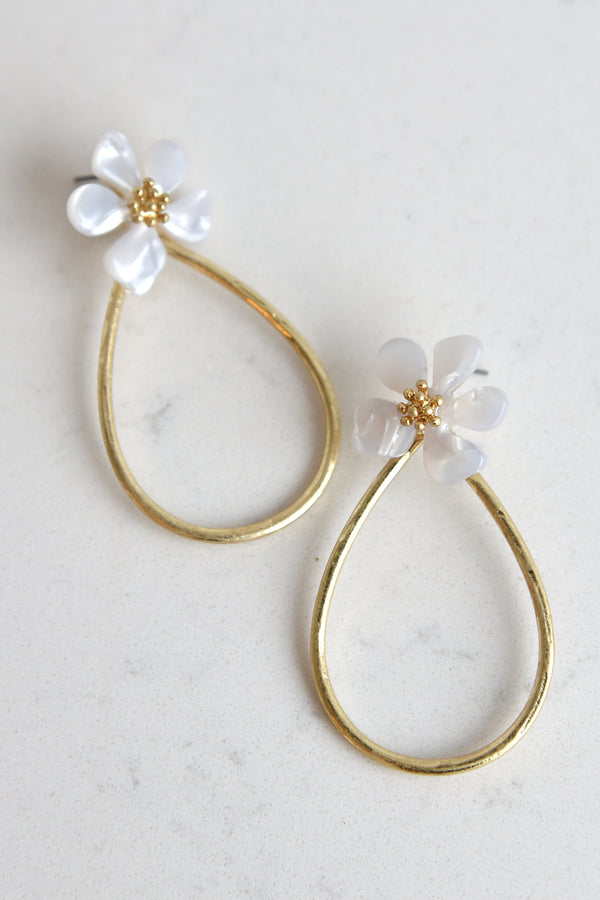 FLORAL TEARDROP EARRINGS - Dear Stella Boutique