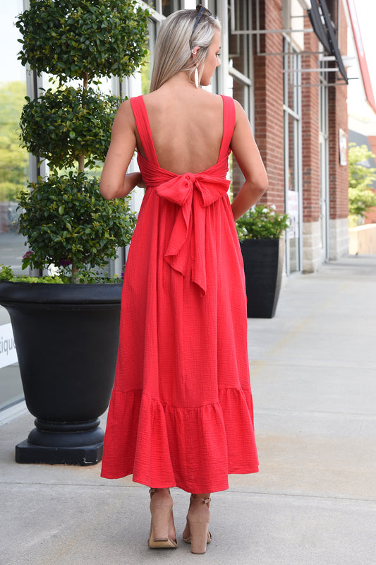 HEY THERE CUTIE DRESS -RED