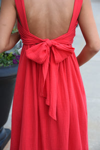 HEY THERE CUTIE DRESS -RED