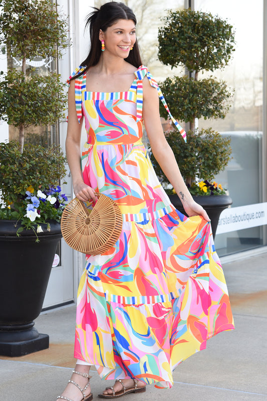 GOING SOMEWHERE TROPICAL MAXI DRESS
