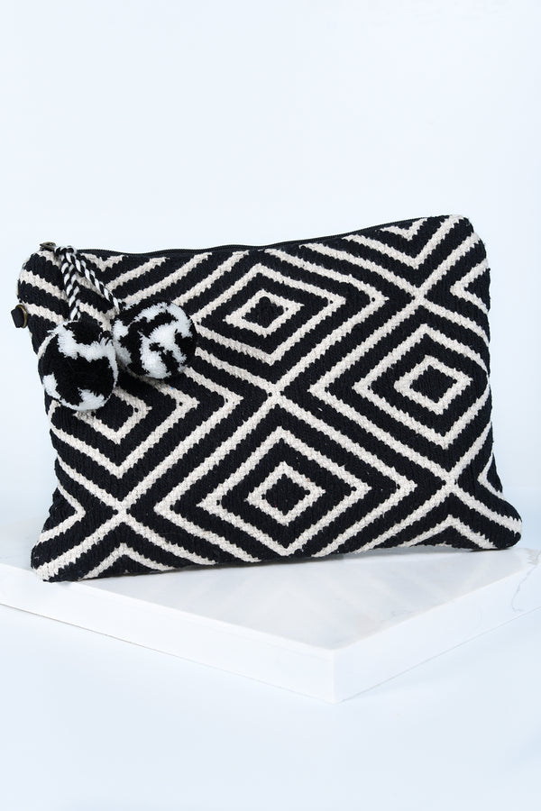 GEOMETRIC WOVEN CLUTCH - Dear Stella Boutique