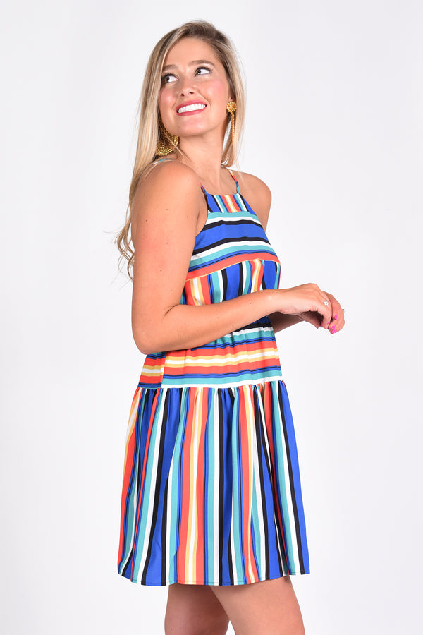 STRIPES OF LIFE DRESS - Dear Stella Boutique