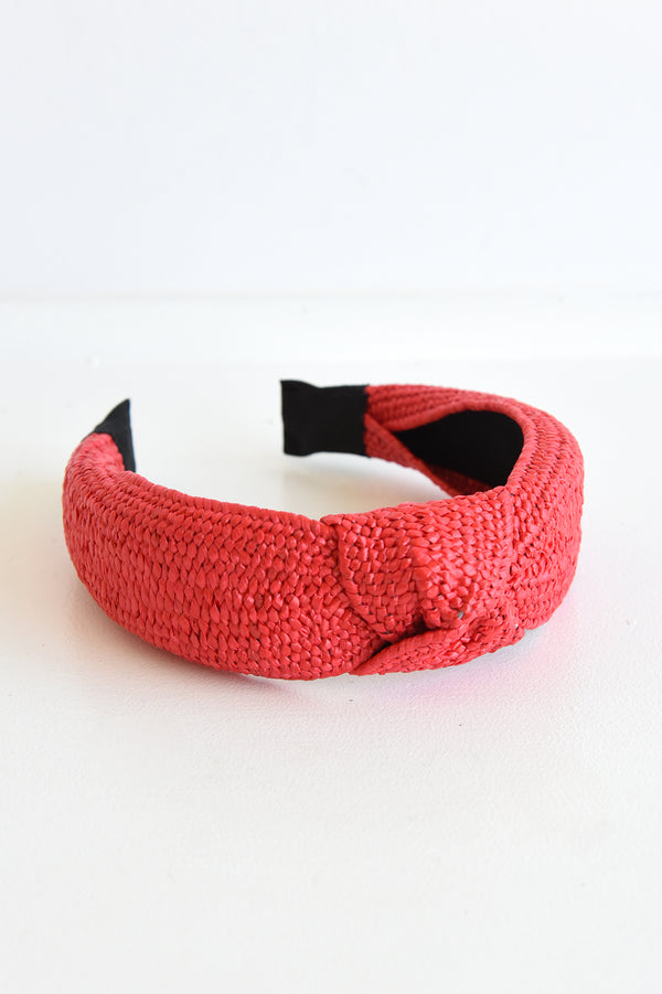 RED KNOTTED HEADBAND