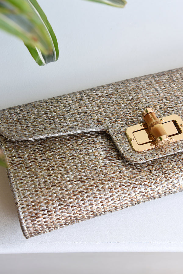 BAMBOO CLUTCH -GOLD