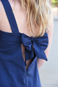 EASE INTO IT DRESS -NAVY