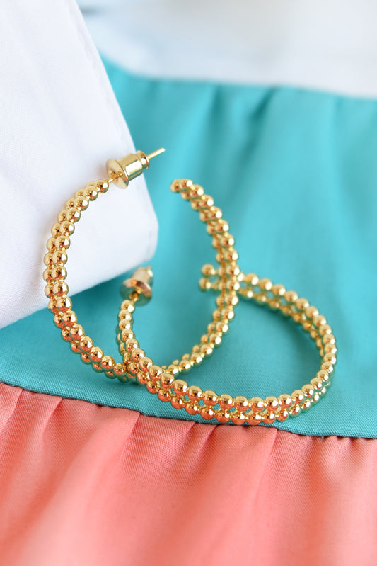 DOUBLE DOTS HOOP EARRINGS