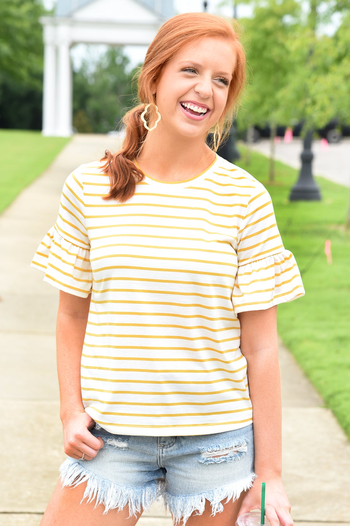 NEVER LET GO TOP -YELLOW - Dear Stella Boutique